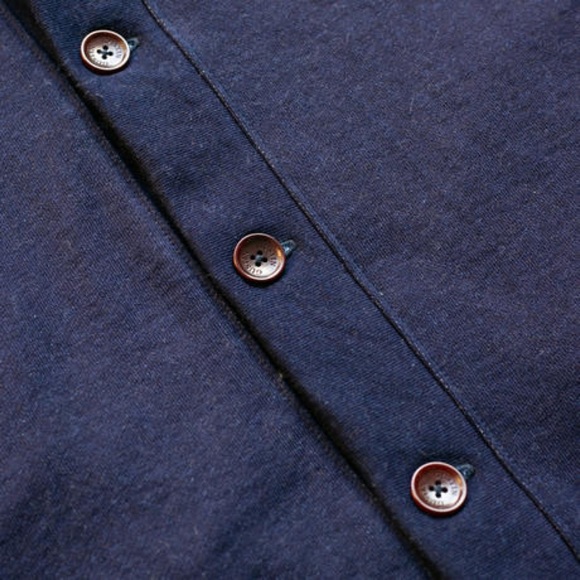 GUSTIN FRENCH TERRY CARDIGAN - DARK INDIGO DYE - Picture 4 of 9